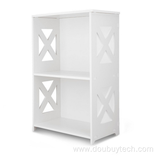 White bookcase wooden storage book shelf